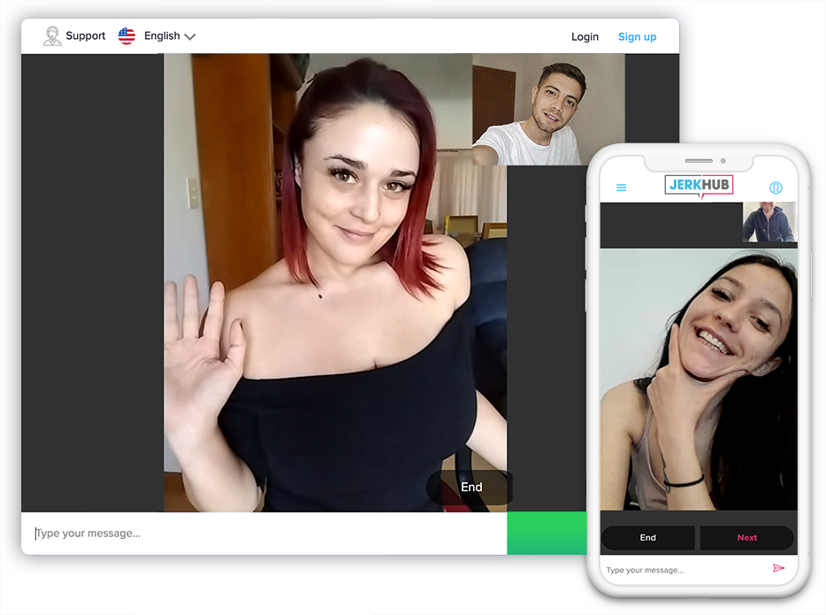 Jerk Hub random video chat interface preview